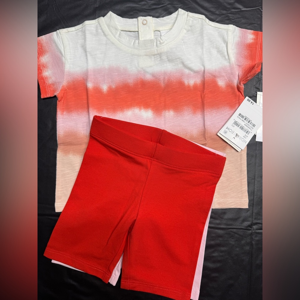 Bundle of 3! Tucker + Tate Kids Matching Set - Orange and Pink